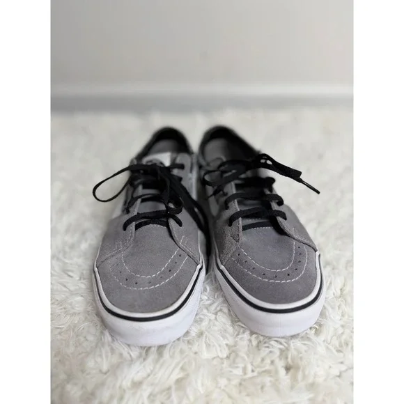 Vans Sk8-Low Grey Suede Black Paisley Bandana Sneakers Mens 6.5 Womens 8.0 - Picture 2 of 8